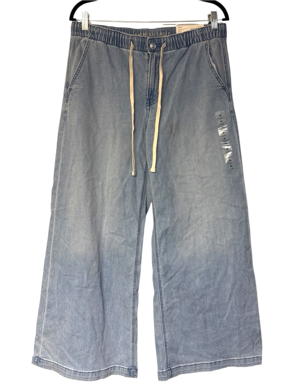 NWT American Eagle Dreamy Drape Low Rise Ultra Wide Leg Jeans M